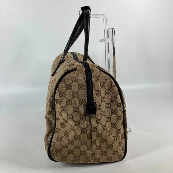 Auth GUCCI 012・0383・06 Shoulder Bag Bag GG Duffle Bag GGCanvas/Leather Beige... - Picture 15 of 16